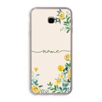 Gele bloemen: Samsung Galaxy J4 Plus Transparant Hoesje