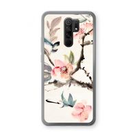 Japanse bloemen: Xiaomi Redmi 9 Transparant Hoesje