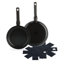 Enjoy koekenpannenset Black 2-delig + Panbeschermers