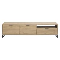 Leen Bakker - TV-meubel Lucca - Eikenkleur - 46x185x48 Cm - MDF - Bruin#Beige
