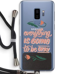 Optimistic flower girl: Samsung Galaxy S9 Plus Transparant Hoesje met koord