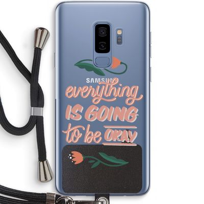 Optimistic flower girl: Samsung Galaxy S9 Plus Transparant Hoesje met koord