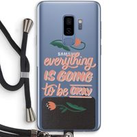 Optimistic flower girl: Samsung Galaxy S9 Plus Transparant Hoesje met koord