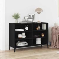 Dressoir Zwart Eiken 103,5x35x70 cm Gelaagd Hout