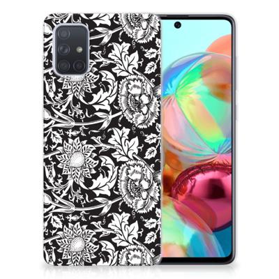 Samsung Galaxy A71 | TPU Case | Black Flowers Samsung Galaxy A71 | TPU Case | Black Flowers