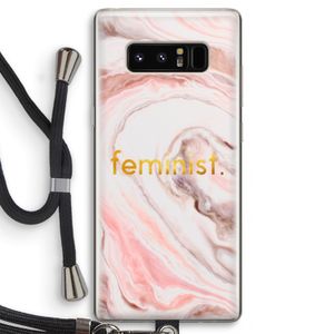 Feminist: Samsung Galaxy Note 8 Transparant Hoesje met koord