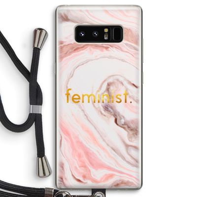 Feminist: Samsung Galaxy Note 8 Transparant Hoesje met koord