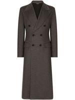 Dolce & Gabbana manteau croisé à revers pointu - Gris