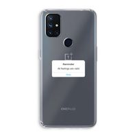 Reminder: OnePlus Nord N10 5G Transparant Hoesje