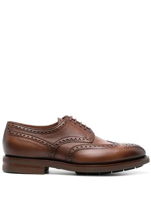 Santoni chaussures oxford en cuir - Marron