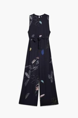Bloemen palazzo jumpsuit - BLACK - L