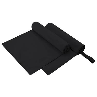 Sporthanddoeken 2 pcs Zwart 100 x 50 cm Polyester en polyamide