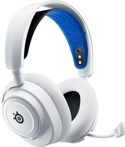Steelseries ARCTIS NOVA 7P WHITE Headset Draadloos Hoofdband Gamen Bluetooth Blauw, Wit