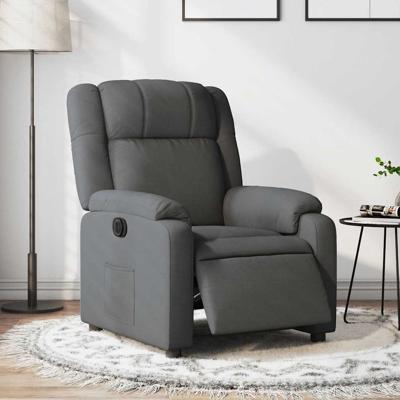 Fauteuil elektrisch verstelbaar stof donkergrijs