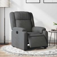 Fauteuil elektrisch verstelbaar stof donkergrijs