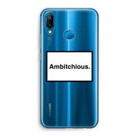 Ambitchious: Huawei P20 Lite Transparant Hoesje - thumbnail