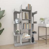 Boekenkast 86x25,5x140 cm bewerkt hout grijs sonoma eiken