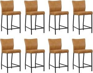 Set van 8 Leren barstoel Revolt laag - Echt leer, Modern, Comfortabel en kies uit meer dan 150+ kleuren - Ontdek de Vele Leersoorten en Kleuren bij ShopX