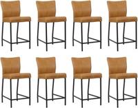Set van 8 Leren barstoel Revolt laag - Echt leer, Modern, Comfortabel en kies uit meer dan 150+ kleuren - Ontdek de Vele Leersoorten en Kleuren bij ShopX