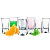 Glasmark Shotglaasjes/borrelglazen Krosno - transparant glas - 6x stuks - 25 ml