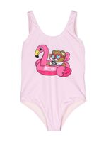 Moschino Kids maillot de bain à logo imprimé - Rose - thumbnail