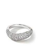 John Hardy bague Surf pavée de diamants - Argent - thumbnail