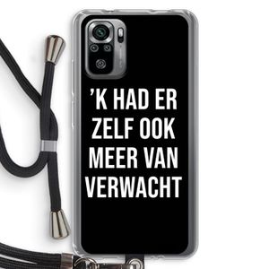 Meer verwacht - Zwart: Xiaomi Redmi Note 10S Transparant Hoesje met koord