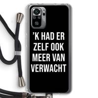 Meer verwacht - Zwart: Xiaomi Redmi Note 10S Transparant Hoesje met koord