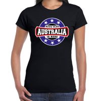 Have fear Australia is here / Australie supporter t-shirt zwart voor dames