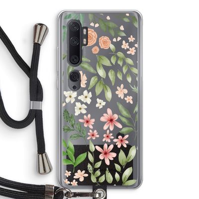 Botanical sweet flower heaven: Xiaomi Mi Note 10 Pro Transparant Hoesje met koord