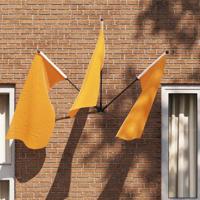 VidaXL Vlaggen mast houder zwart 10,5 x 7,5 x 0,2 cm staal