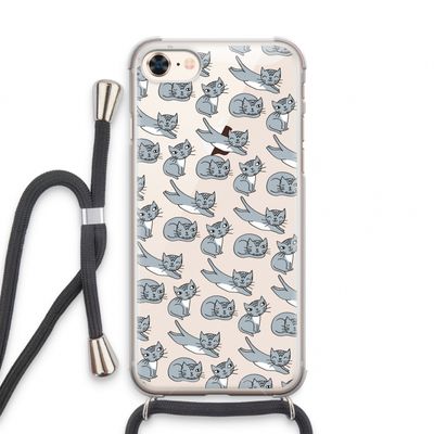 Poezen: iPhone 7 Transparant Hoesje met koord