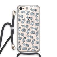 Poezen: iPhone 7 Transparant Hoesje met koord