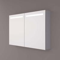 Spiegelkast SPK51000 | 100x70x14 cm | 2 Deuren | Directe LED verlichting | Aluminium | Met spiegelverwarming