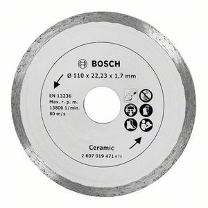 Bosch Accessoires Diamantdoorslijpschijf voor keramische tegels, 110 mm Ø - 2607019471