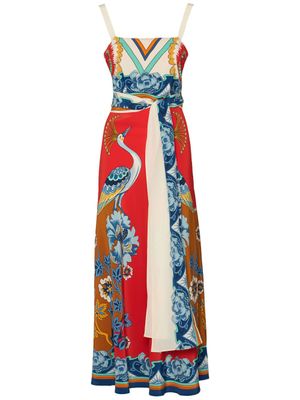 La DoubleJ robe à imprimé graphique - Rouge