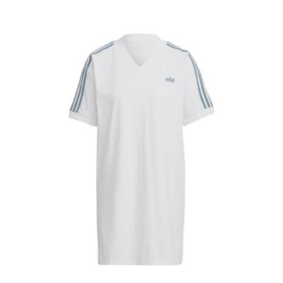 adidas Originals Adicolor T-shirt jurk wit/groen adidas Originals Adicolor T-shirt jurk wit/groen