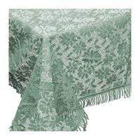 Unique Living tafelkleed/tafellaken - buiten/binnen - groen - 140 x 180 cm - Kant patroon
