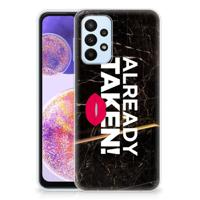 Samsung Galaxy A23 | Siliconen hoesje | met naam Already Taken Black
