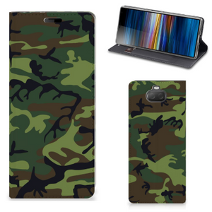 Sony Xperia 10 Hoesje met Magneet Army Dark