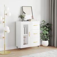 Dressoir 69,5x34x90 cm bewerkt hout hoogglans wit
