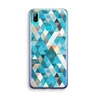 Gekleurde driehoekjes blauw: Huawei P Smart (2019) Transparant Hoesje