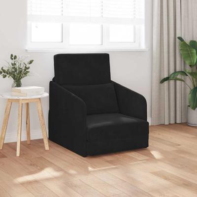 Slaapbank Zwart 65 x 80 x 83 cm Fluweel