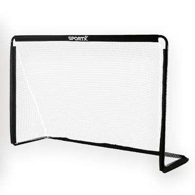 SportX metalen voetbaldoel 182x60x122 cm zwart