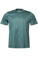 ETON Classic Fit T-Shirt ronde hals groen, Effen - thumbnail