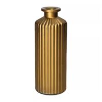 Flesvaas Caro - metallic goud - glas - D5 x H20 cm - bloemenvaas Flesvaas Caro - metallic goud - glas - D5 x H20 cm - bloemenvaas