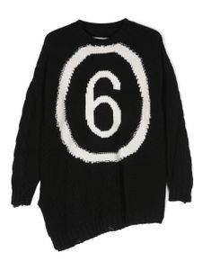 MM6 Maison Margiela Kids pull à design asymétrique - Noir