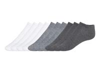 LIVERGY 10 paar sneakersokken (Grijs/wit, 39-42)