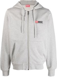 Diesel hoodie à logo brodé - Gris