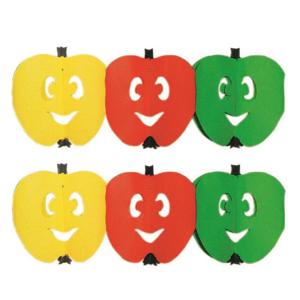 Appel fruit thema versiering slinger - 2x stuks - 300 cm - versieringen/feestartikelen - gezondheid